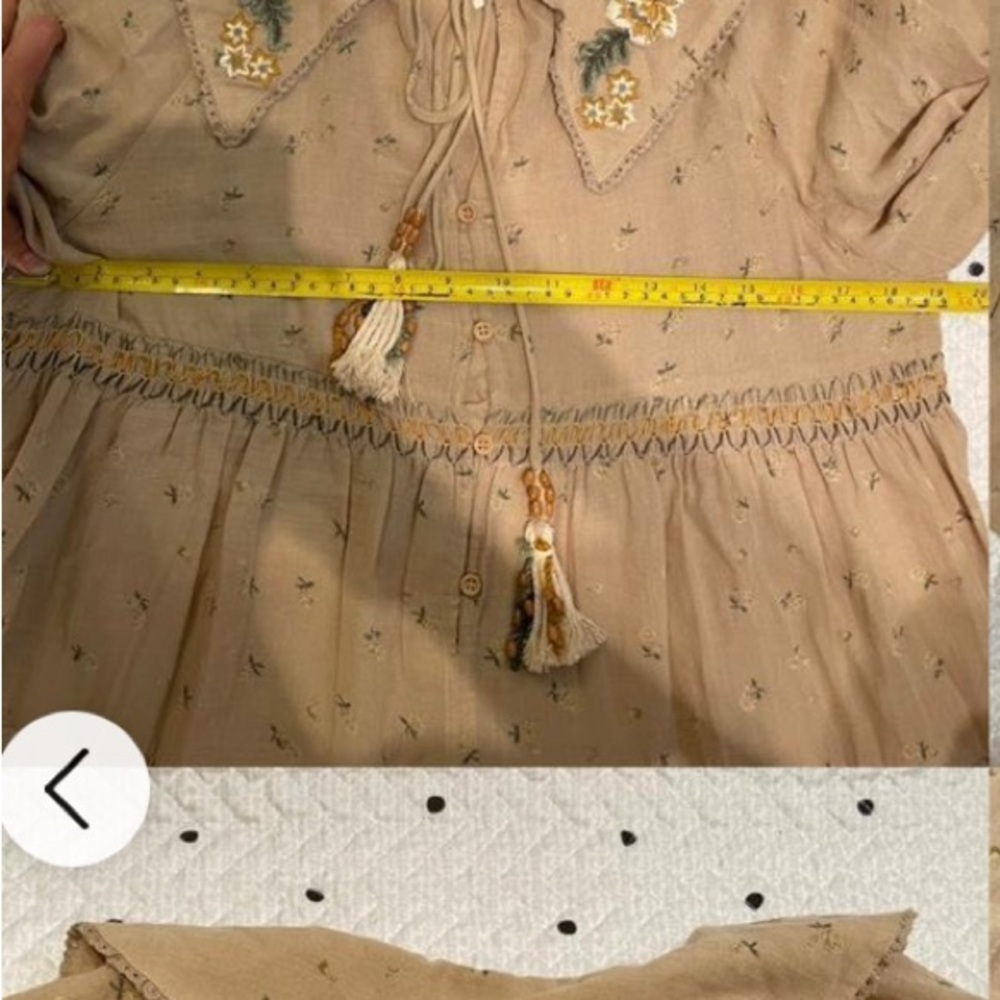 NWOT Zara Peter Pan Collar Mini Dress - Picture 7 of 9